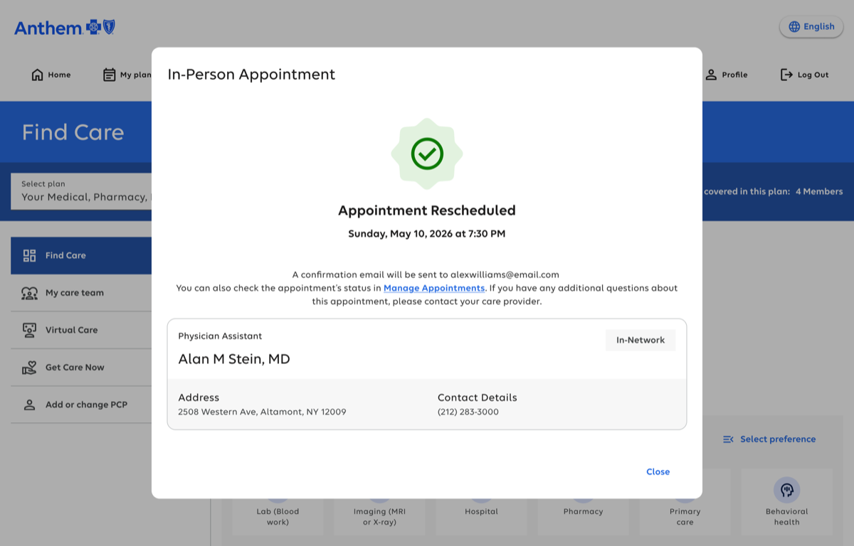 Appointment Rescheduled