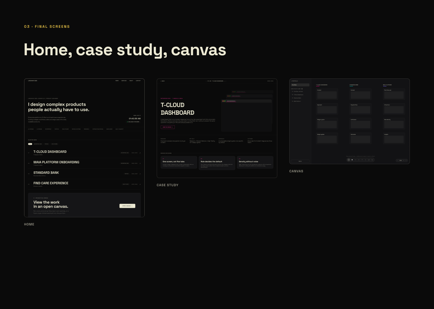 Final Screens