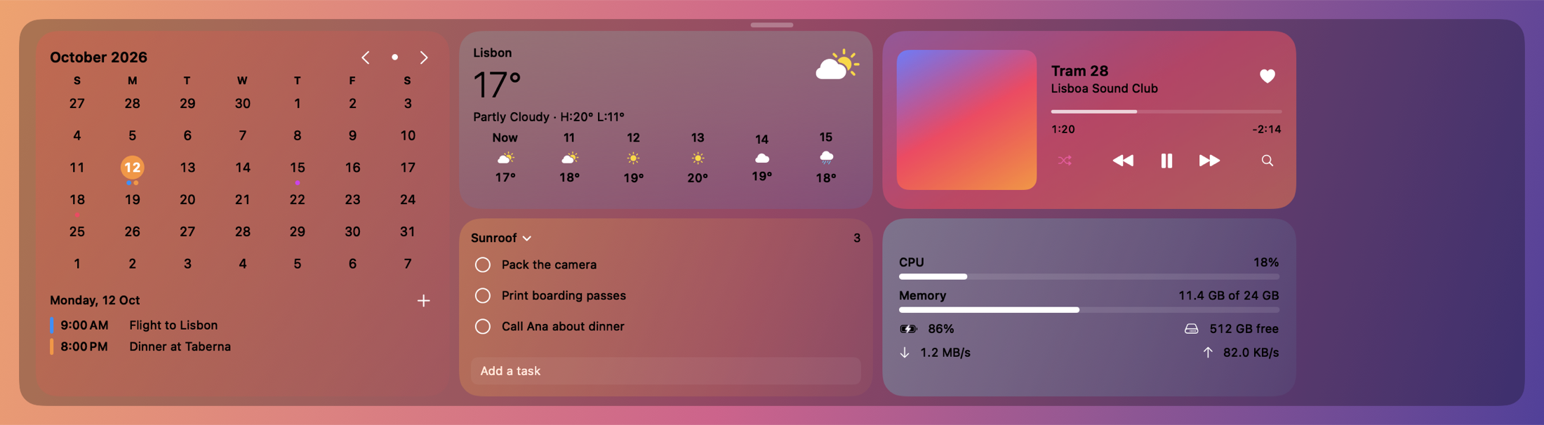 Widgets
